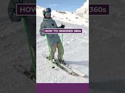 How to: SKIDDED 360s on Skis #ski #skiing #skitips