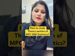 How to study theory of statistics #ignoumapc #mpc006 #ignou