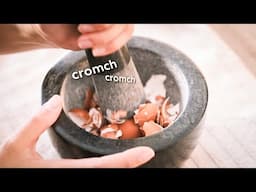 eggshell grinding ASMR(?)