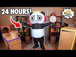 We Spend 24 HOURS Inside a Cardboard Room!