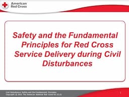 Civil Disturbance Deployment Safety and Principles