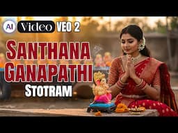 🙏Santhana Ganapathi Stotram | Devotional AI Video | T S Ranganathan | Powerful Lord Ganesha Stotram🙏