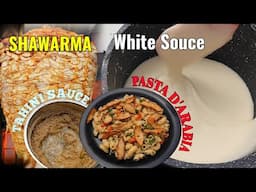 Shawarma Recipe / white pasta souce Recipe/ Pasta d'Arebia / Khan's kitchen