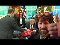 Destiny Reacts To Trumps Storefront White House Oval Office Executive Order Signing