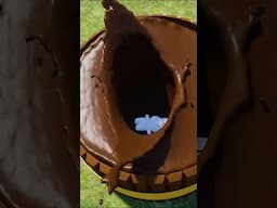Epic Dive Into a Chocolate Pool 2 🍫 #vdonut #chocolate #dive
