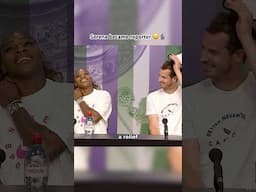 Serena Williams as a journalist 🤣 #shorts #wimbledon #tennis  #serenawilliams #andymurray