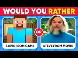 Would You Rather..? Minecraft Movie 2025 🧟🐔🎬 Minecraft Movie Quiz ~ Steve, Garbage Man