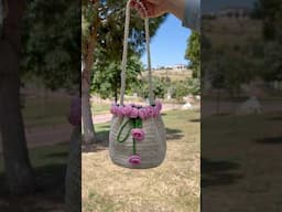CROCHET BOUQUET ROSE TOTE BAG PATTERN🌹🌹🌹 Örgü Gül Buketi Çanta Yapımı #crochet