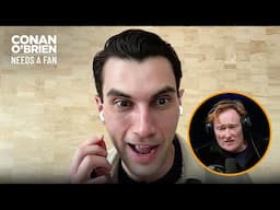 Conan Tries To Figure Out Which Fast Food Chain His Fan Works For | Conan O'Brien Needs A Fan