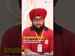Arshkeerat Singh scores 95.4% in CBSE! 🎯 With hard work, focus, and determination! 💯👏 #cbse2025