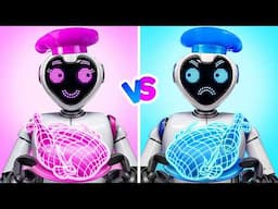 Boys VS Girls Cooking Challenge with a Robot | Funny Food Situations by Multi DO Smile