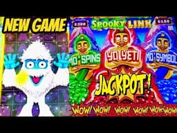 1st FULL SCREEN & JACKPOT! NEW  SPOOKY LINK YO YETI