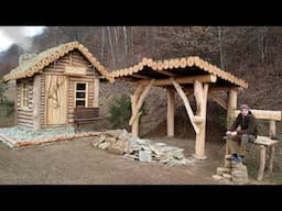 House of Logs. Built a Large Shed near the House