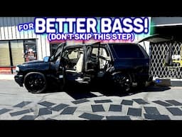 Do this for Better Bass! 4 15" Subs 🔊 GMC Yukon 3.0 Sound System Install