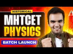 MHTCET 2025 Physics Crash Course Batch Launch RG lectures -Maharashtra Board MHTCET 2025 Test Series