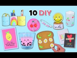 10 DIY - CREATIVE DIY PROJECTS TO DO AT HOME  - Pencil Holder, Room Decor, Birthday Card and more!