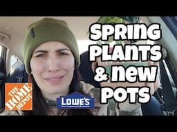 Colorful Spring Plants + New Pottery! 💕 plant shopping at Home Depot & Lowe's in Tilton, NH 🌿