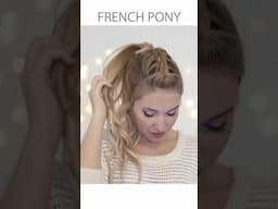 Braided High Ponytail - French Braid hair tutorial - Hairstyle for medium long hair