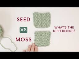 Seed Stitch vs Moss Stitch || Difference between the US and UK versions