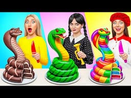 Wednesday vs Grandma Cooking Challenge | Kitchen Hacks and Tricks by Jelly DO Challenge