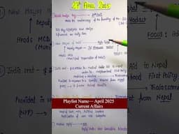 27th April 2025 || Daily current affairs || Handwritten notes || An Aspirant !