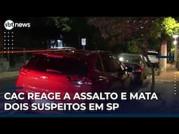 Atirador esportivo reage a assalto e mata dois criminosos em SP | #SBTNews (01/05/25)