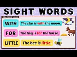 LET'S READ! | SIGHT WORDS SENTENCES | WITH, FOR, LITTLE | ENGLISH READING PRACTICE | TEACHING MAMA