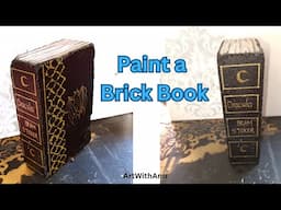 Step by step acrylic painting for beginners | How to paint  brick book in Acrylics | brick