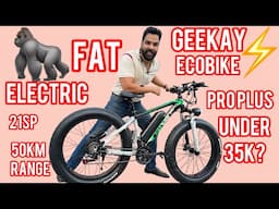 India’s first Geekay ecobike pro + fat electric bicycle available w/ 10.4ah battery 250 watt motor