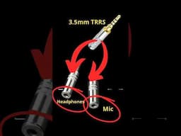 DIY TRRS Splitter headphone and mic: Solder wiring diagram #shorts #diy #audiocable #soldering