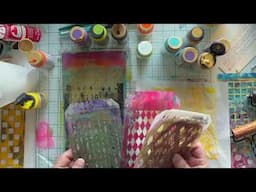 Making Halloween Collage Paper Backgrounds On The Gel Plate