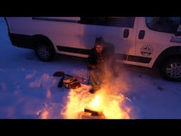 Travel Across Alaska In Winter Van and Camping