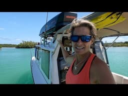 THE DEVIL'S BACKBONE - Is it Safe Without a Guide? Tiny Boat Living in The Bahamas-Ep 67