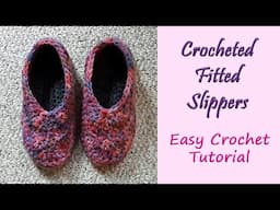 Crocheted Fitted Slippers (double sole)