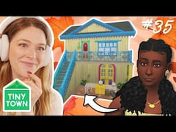 building a yellow TINY HOUSE in the sims 4 | Tiny Town Yellow #35