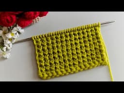 Bamboo Stitch Knitting Pattern/ 2 फंदो 2 सलाई की बेहद आसान और खूबसूरत उभरी बुनाई