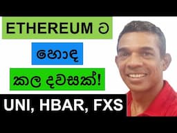 ETHEREUM ට හොඳ කල දවසක්!!! | UNI, HBAR, AND FXS | BITCOIN