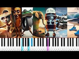 7 Italian Brainrot Background Sounds - Piano Tutorial