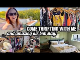 Come Thrifting With Me | Come To The Charity Shops | Amazing AirBnb Tour Outdoor Bath | Kate McCabe