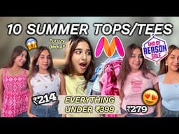 *UNDER ₹399* MYNTRA TRENDY TOPS 🎀🛍️Oversized Tees, Crop Tops, Kurti | Rashi Shrivastava #myntra