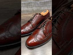 Vintage Florsheim Wingtips. #beforeandafter #florsheim #wingtips #leathercare #restoration #shoeporn