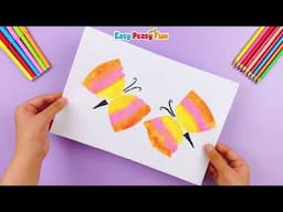 Butterfly Sponge Printing Art Idea