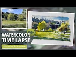 Watercolor Mini Time Lapse - Park and Trestle