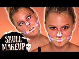 Last-Minute Easy Neon Skull Halloween Makeup Tutorial | The Daya Daily