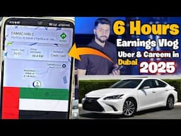 Uber work in dubai🔥 | 6 Ghanty ma kitny pasy kamaye 💰| Trip by trip Details Vlog 2025