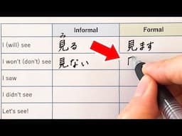 Basic Japanese Verbs 50 Conjugations | Formal & Informal | Write & Read
