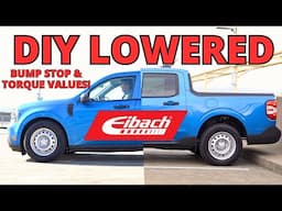 DIY How to Install Eibach Lowering Spring on 2022-2025 Ford Maverick, Test Ride, and Review. Torque