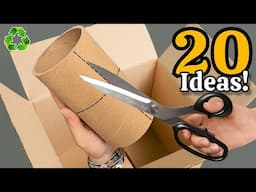 Transforming Cardboard Tubes & Waste Material 😱♻️ 20 GENIUS Recycling Ideas That Will Amaze You!