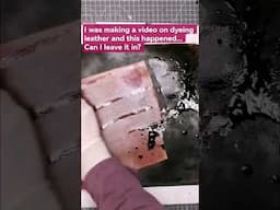 Why do these things happen when I'm filming?!? #bookbinding #leatherdyeing
