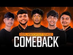 COMEBACK !! 🥵 || FFPL KNOCKOUT STAGE HIGHLIGHTS 🌪️|| TEAM ELITE 🩵 || ZAP FF